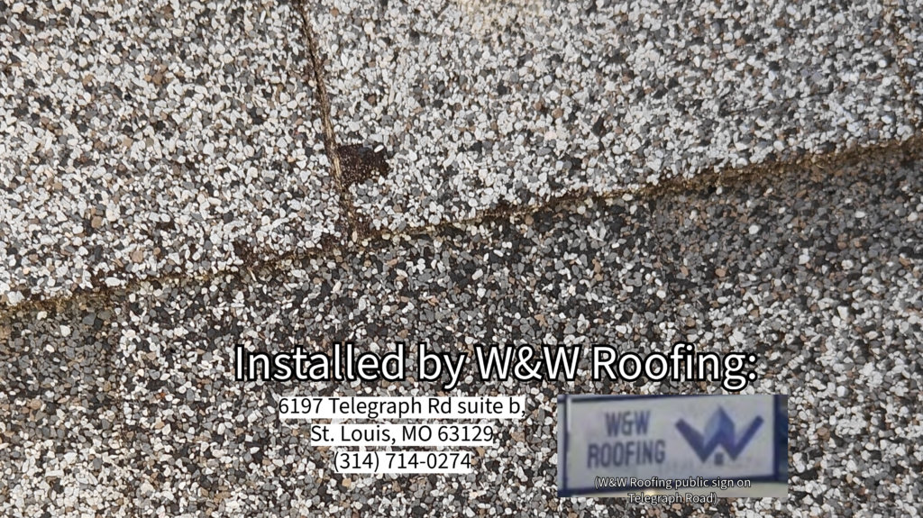 W&W Roofing Roof Replacement, WW Roofing, Saint Missouri Roofer, Shingle damage