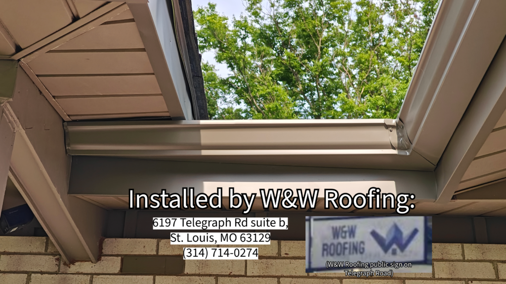 W&W Roofing, WW Roofing, gutter installation, Oakville, MO